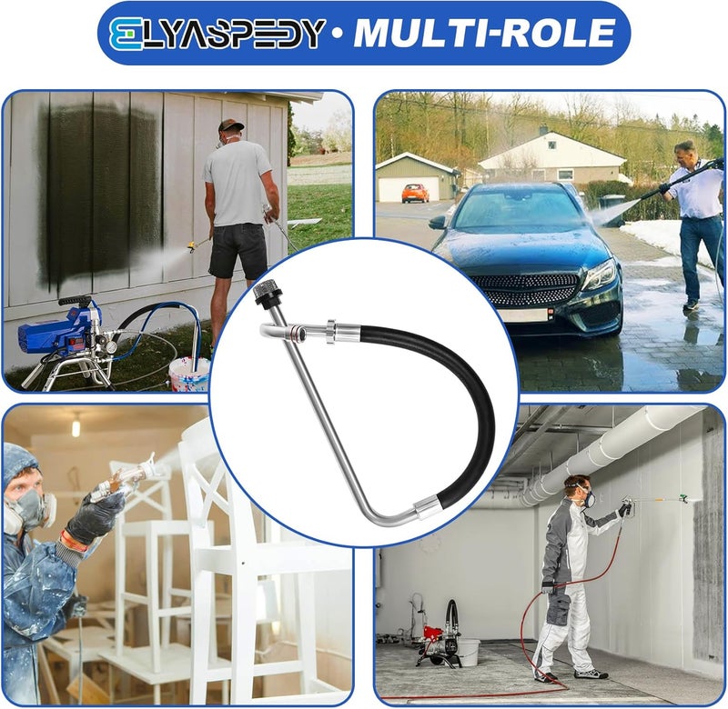 Elyaspedy 2025 New Stainless Steel Suction Hose,Compatible With Graco 390 395 490 495 595 And Tongshan T300 500 Airless Spraying/Line Painting Machine,Airless Paint Sprayer Accessories - Image 5